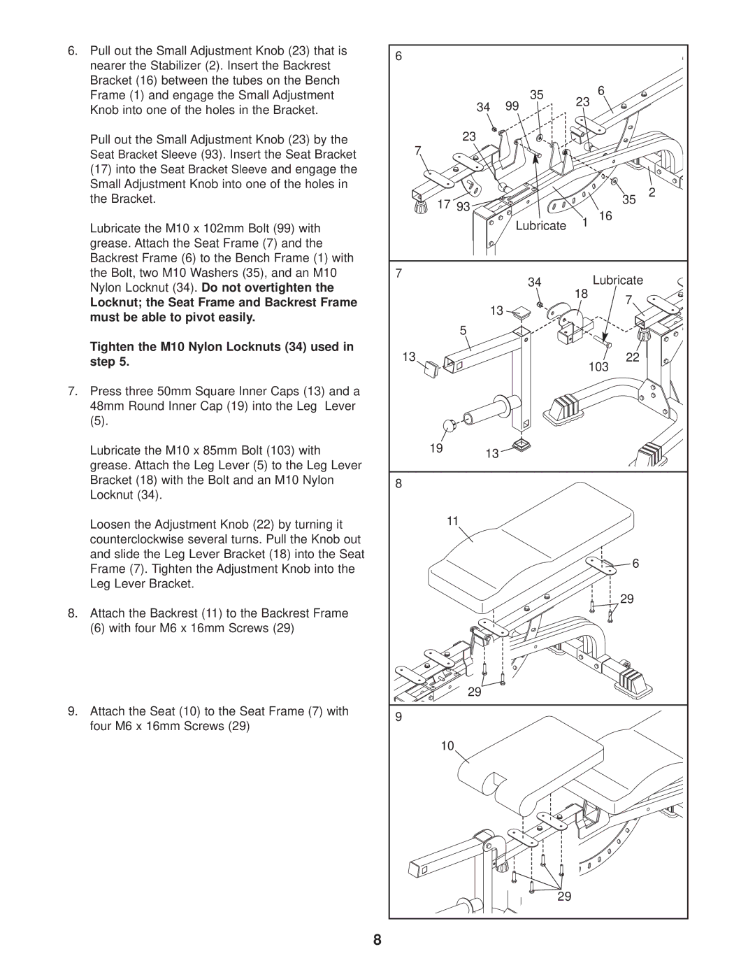 Weider WEBE37330 user manual 