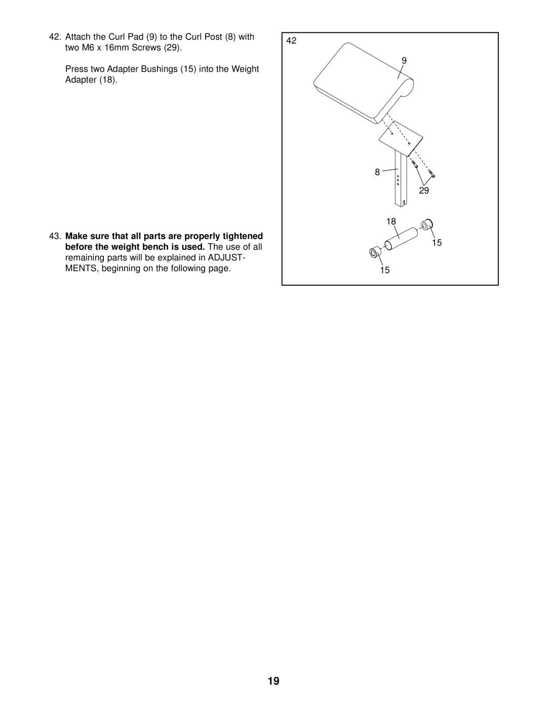 Weider WEBE37340 user manual 