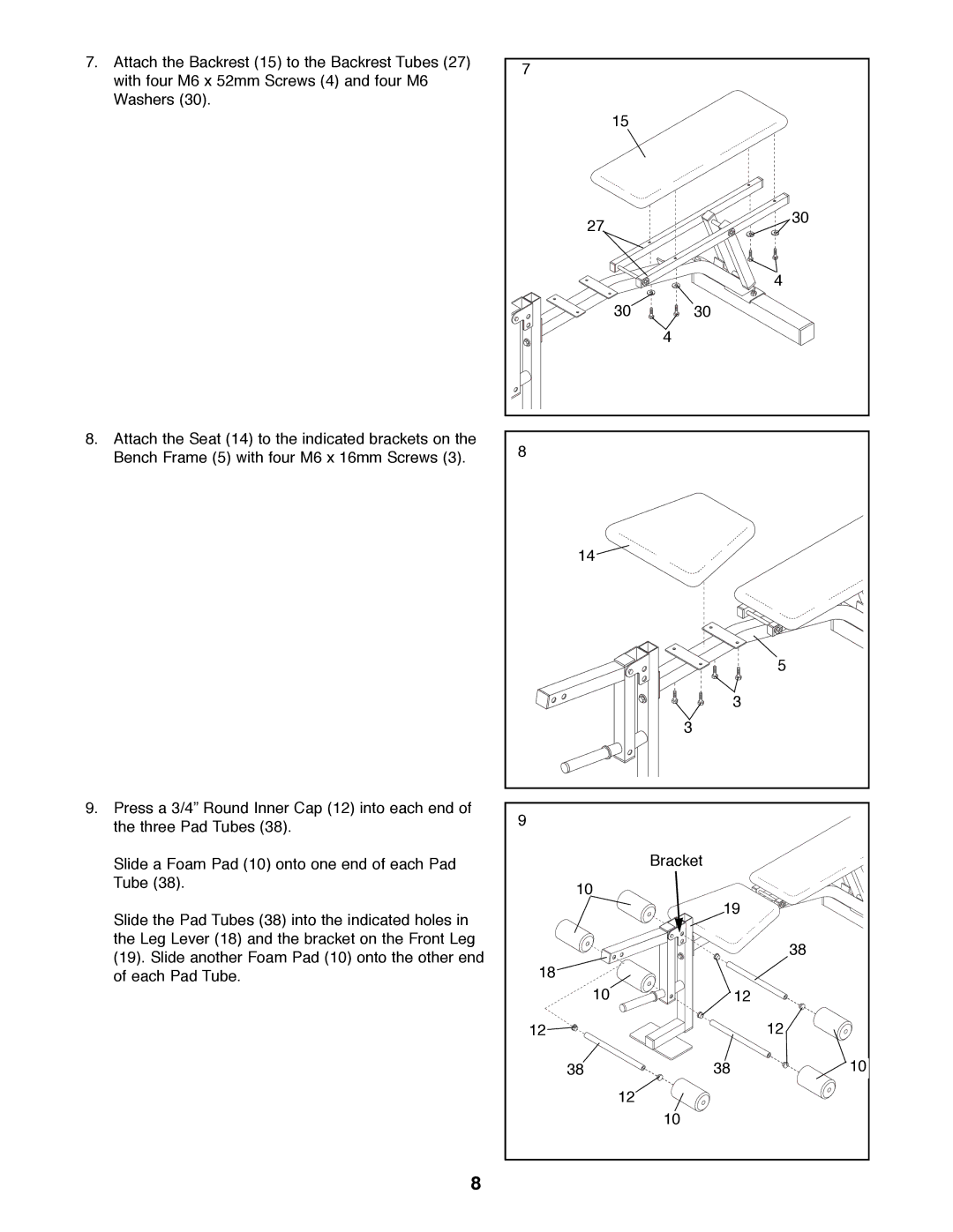 Weider WEBE63990 manual 