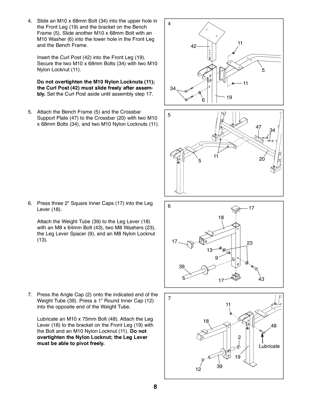 Weider WEBE64410 user manual 