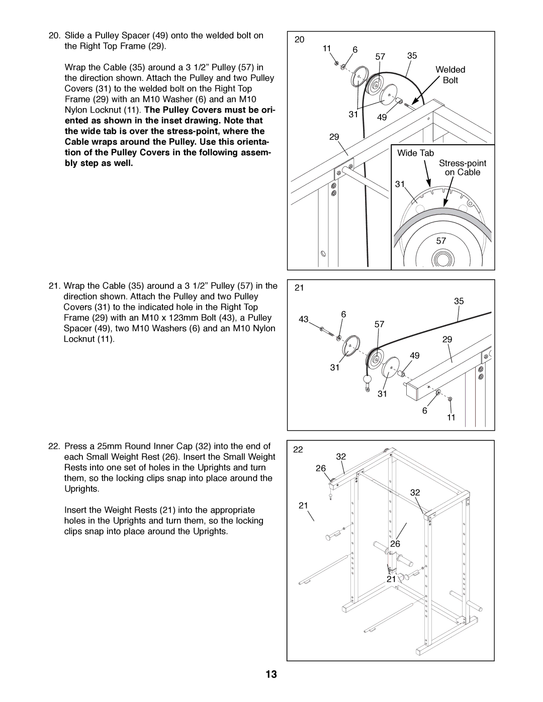 Weider WEBE96490 manual 