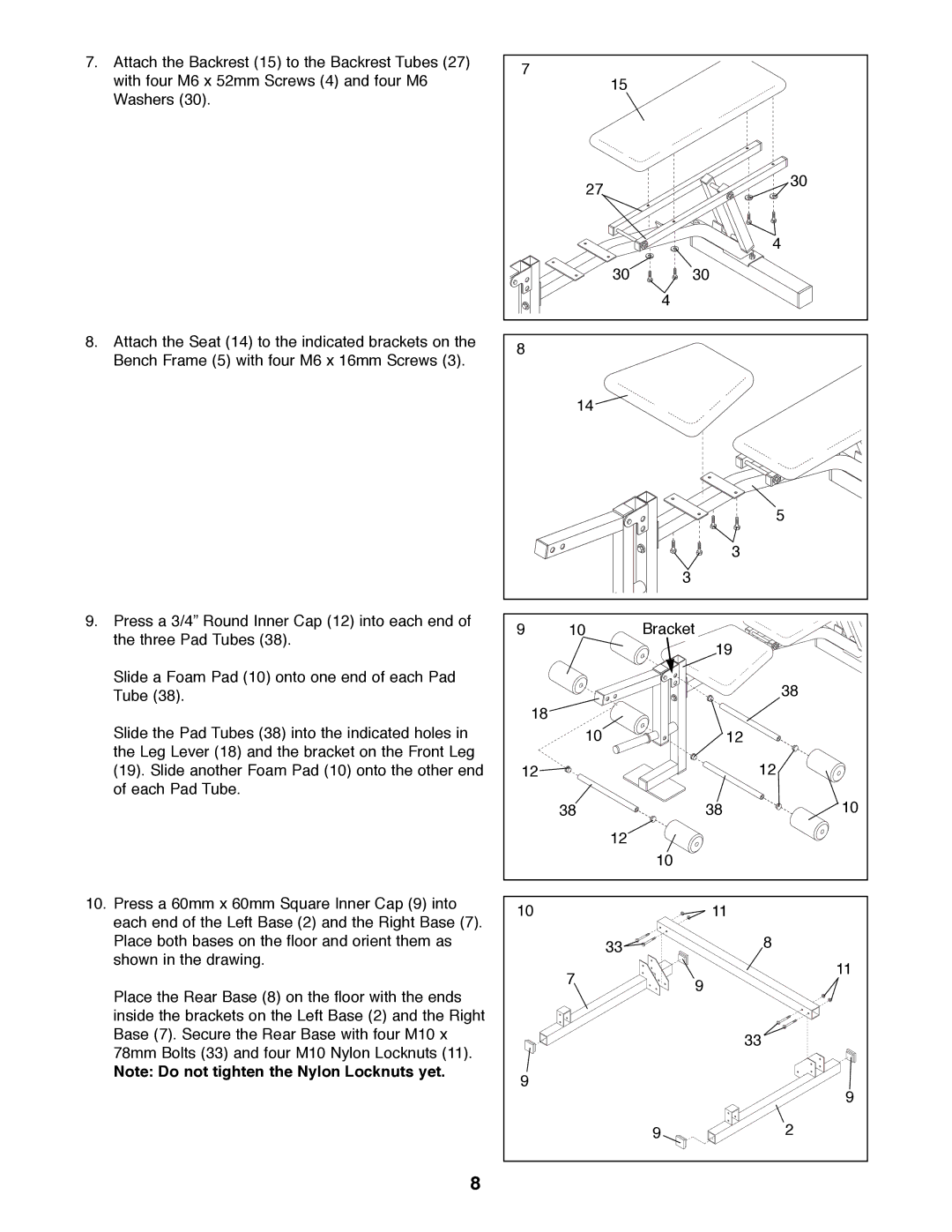 Weider WEBE96490 manual 