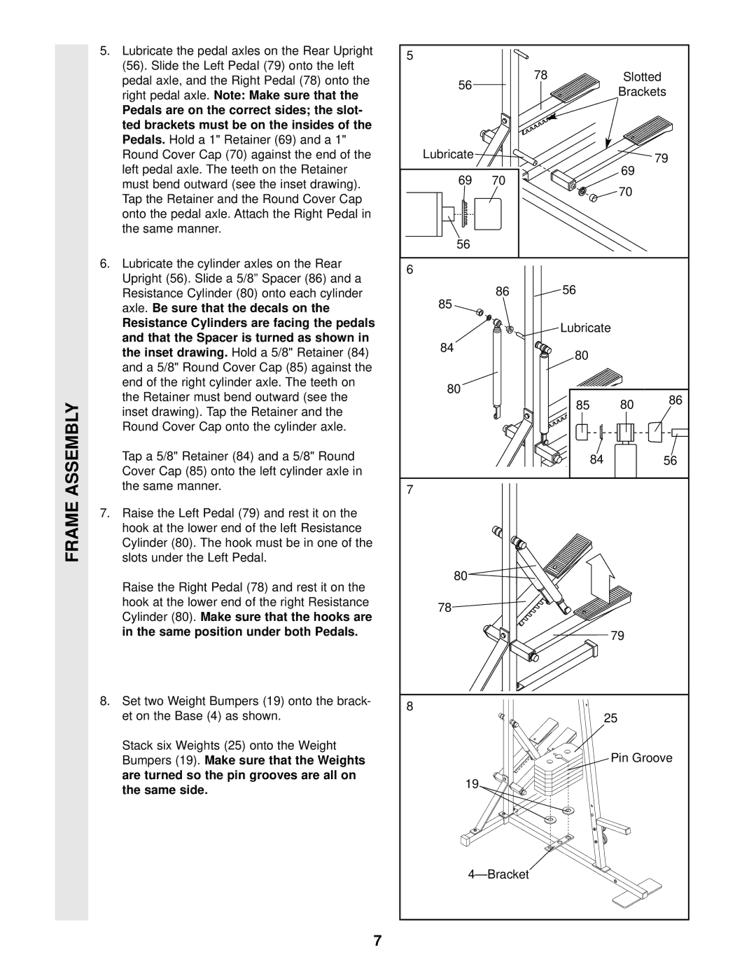 Weider WEEVSY87210 user manual Frame Assembly 