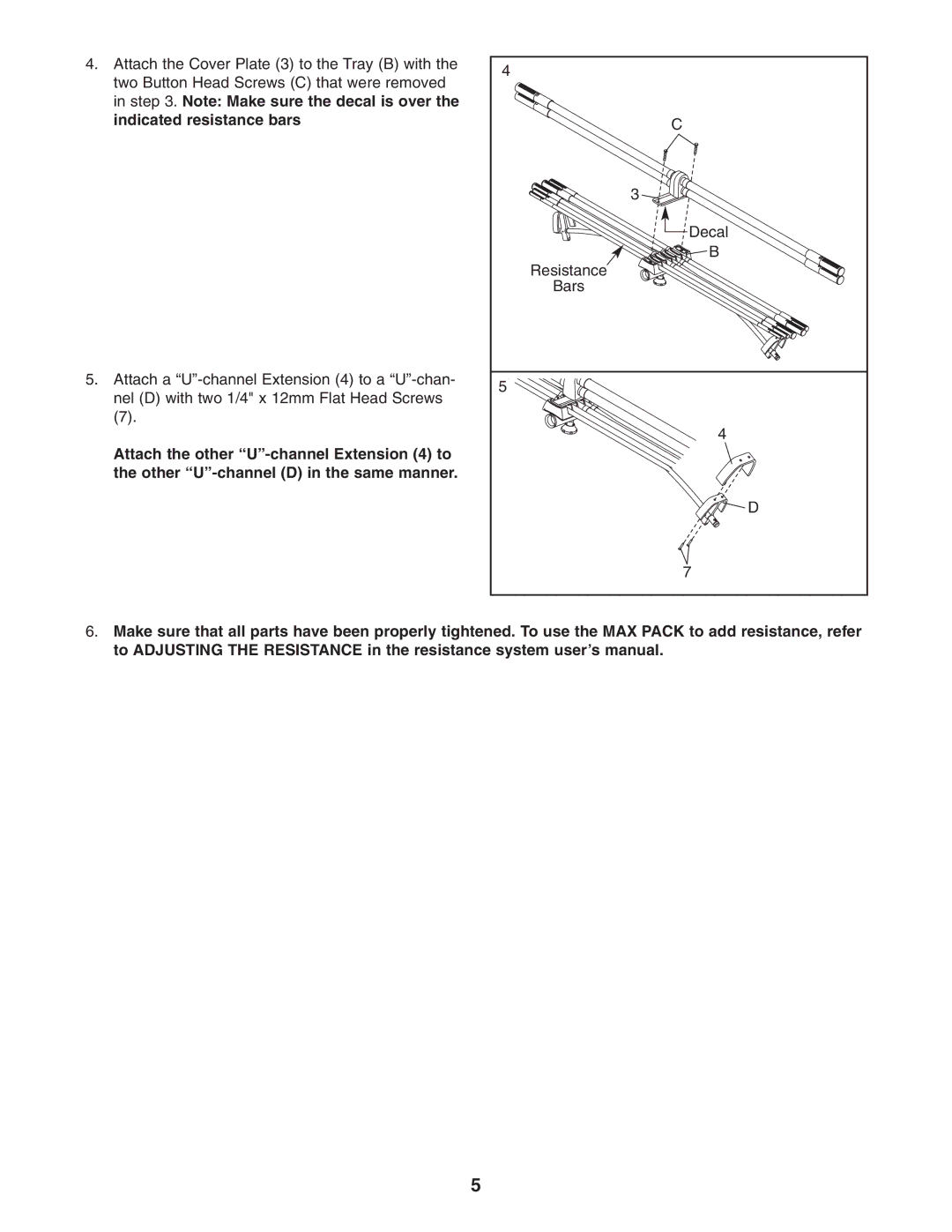 Weider WEMC0942.1 user manual Decal 