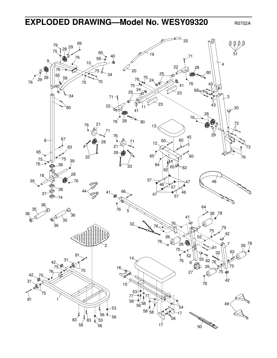 Weider WESY09320 user manual R0702A 