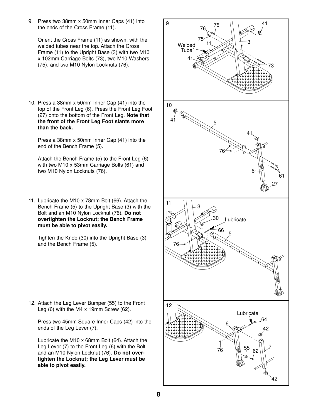 Weider WESY09321 user manual 