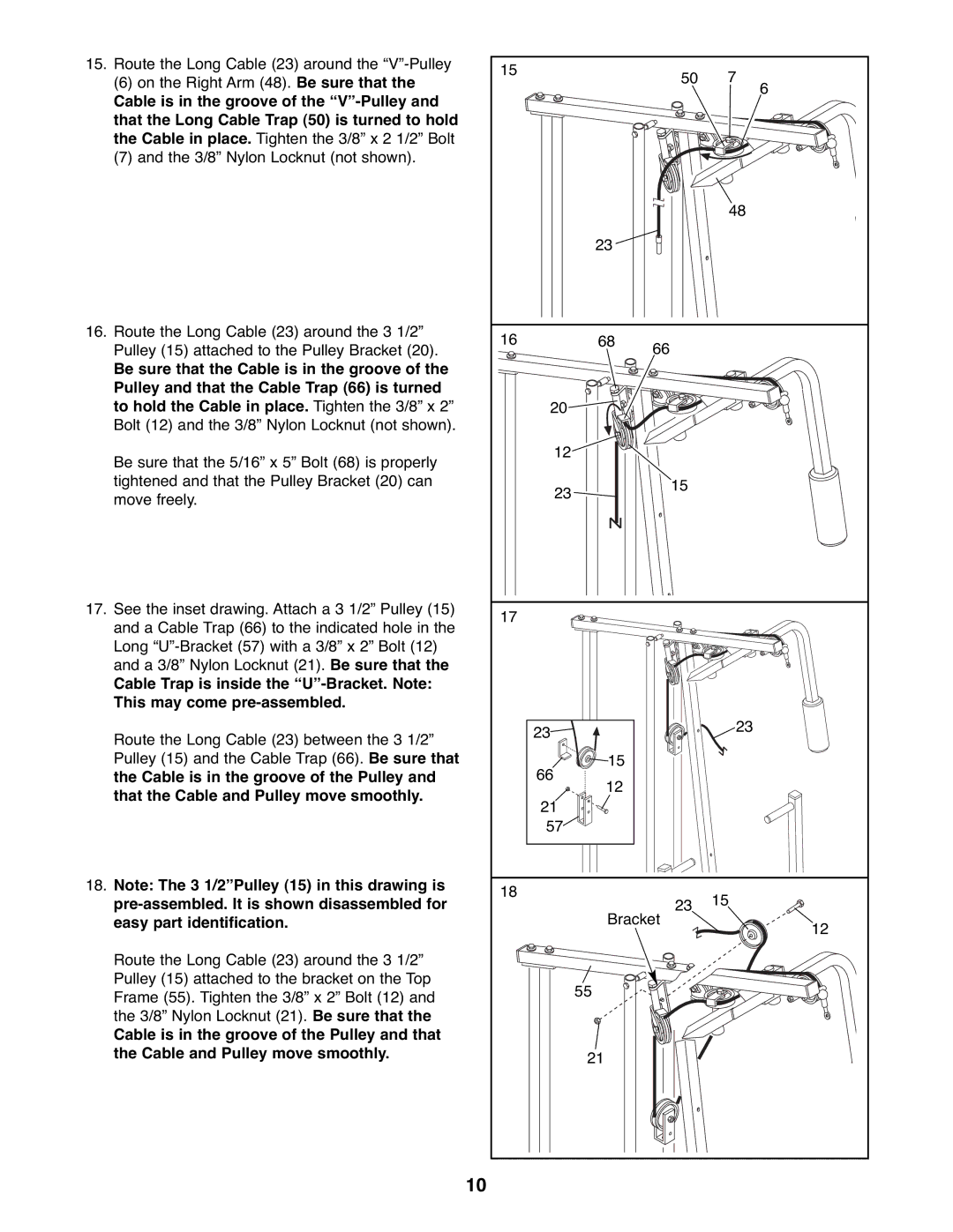 Weider WESY19510 user manual 