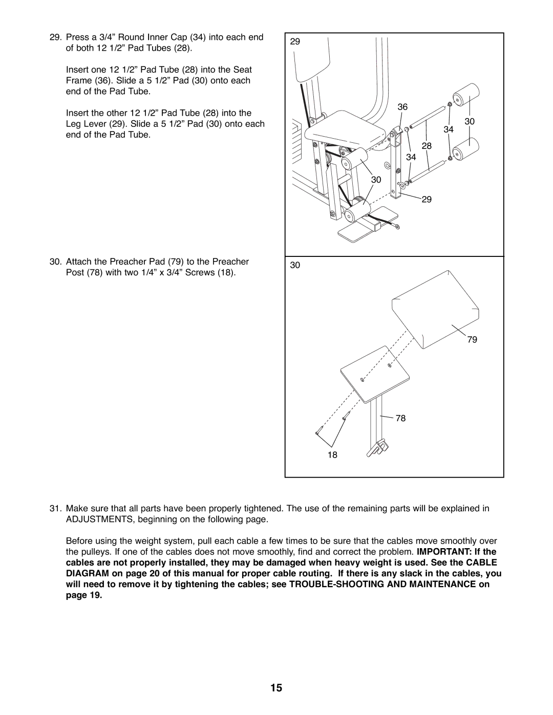 Weider WESY19510 user manual 