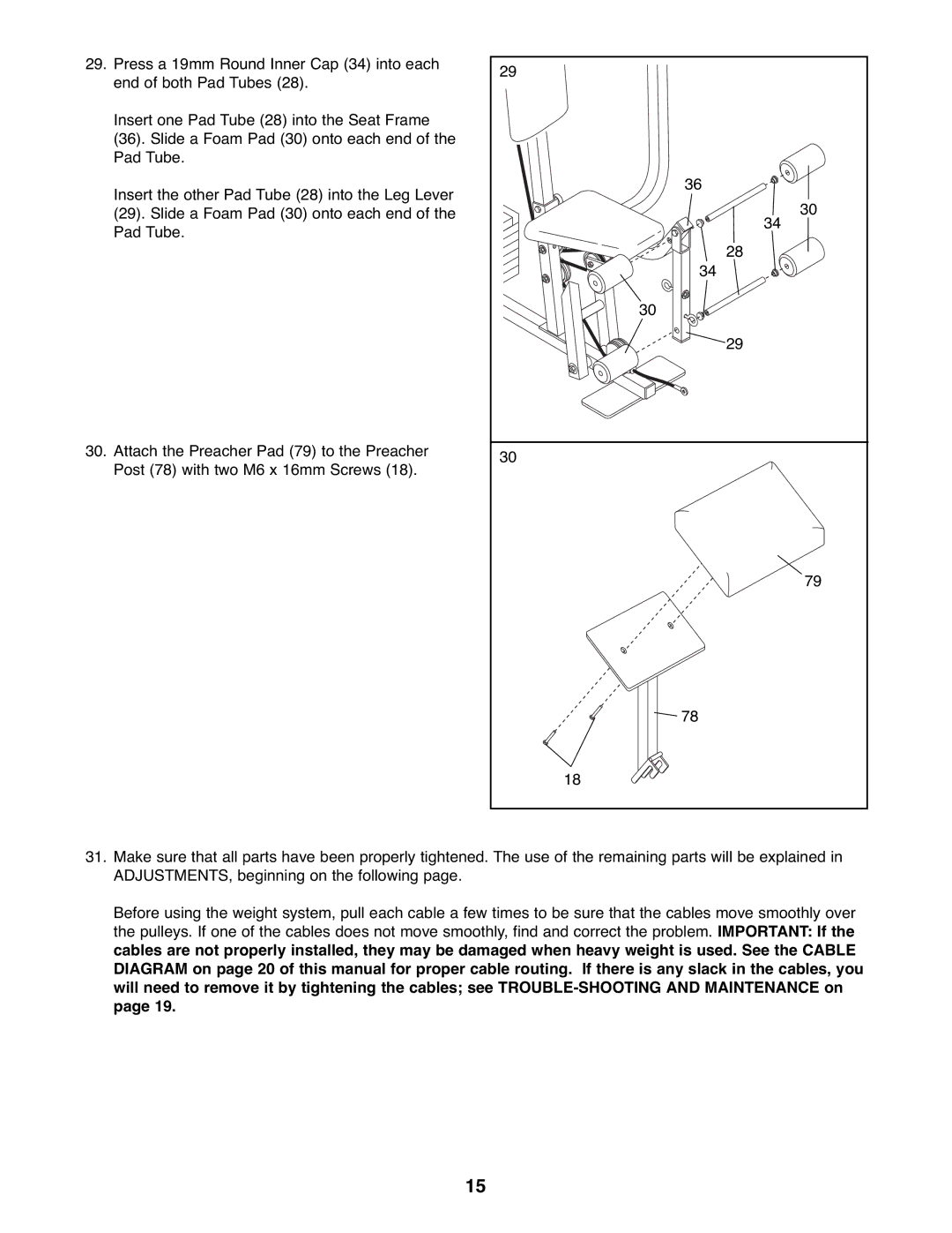 Weider WESY19511 user manual 