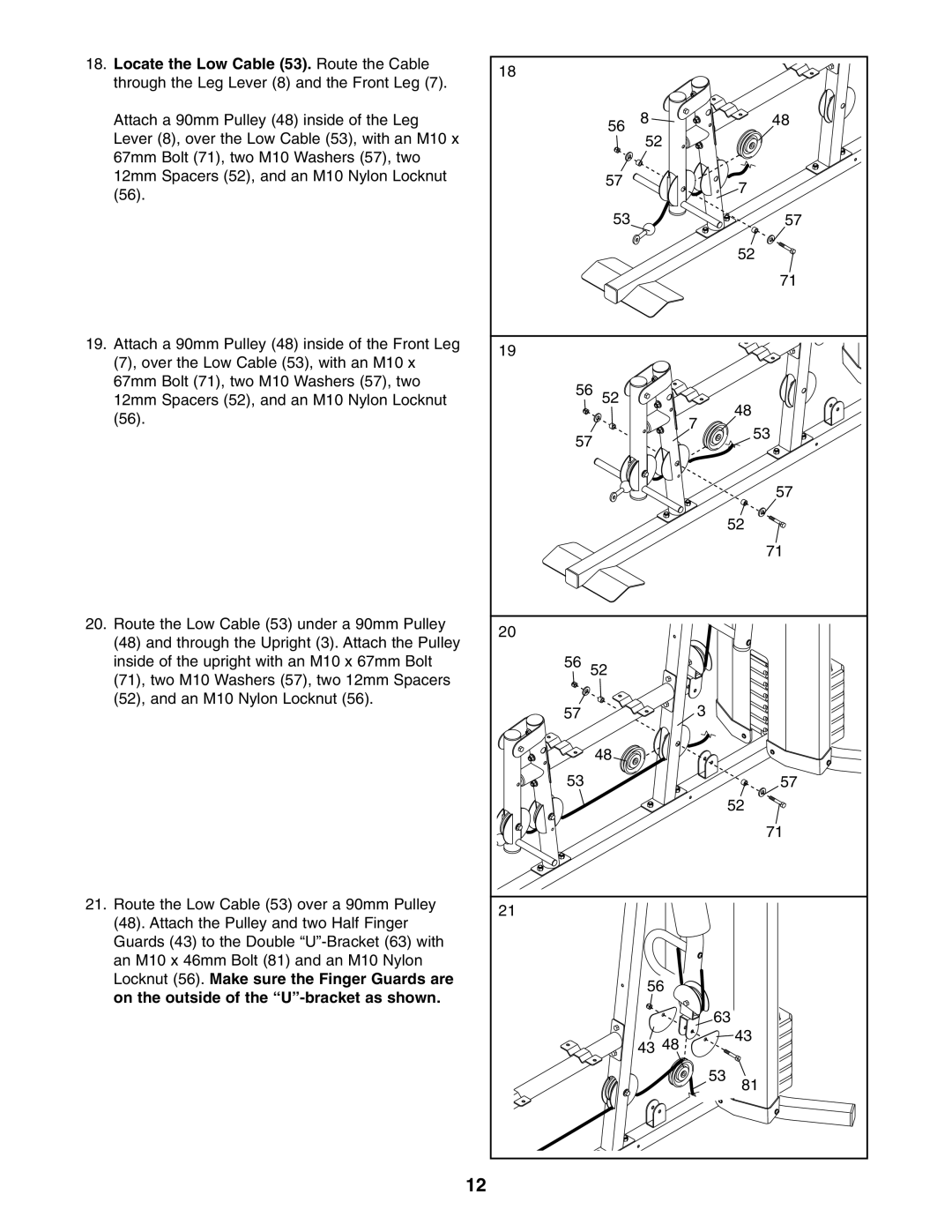 Weider WESY19541 user manual 