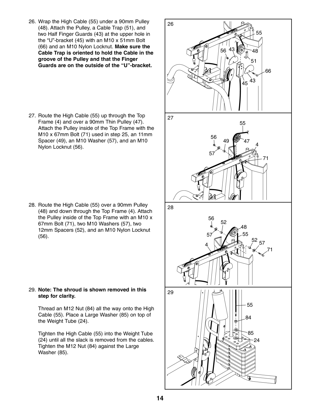 Weider WESY19541 user manual Step for clarity 