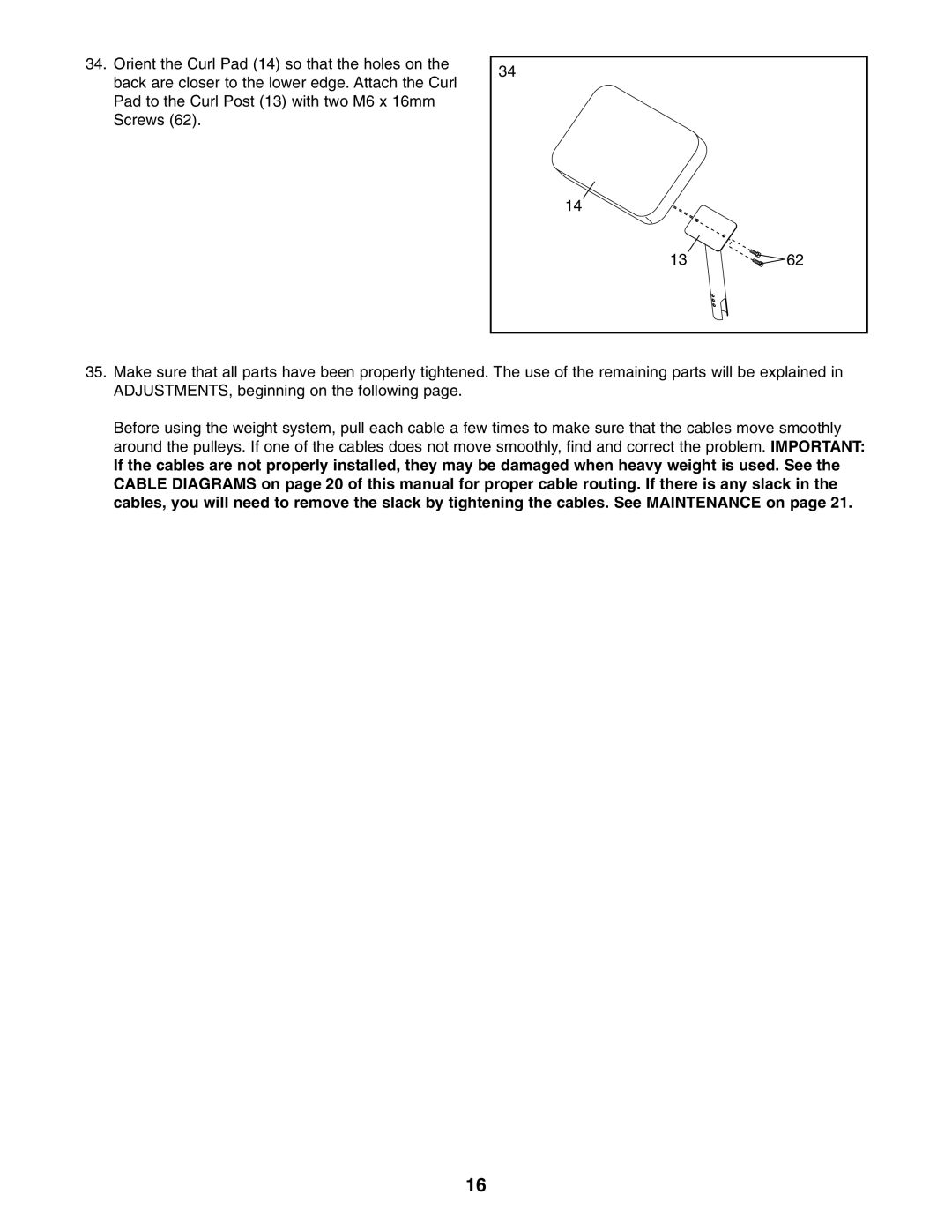 Weider WESY19541 user manual 