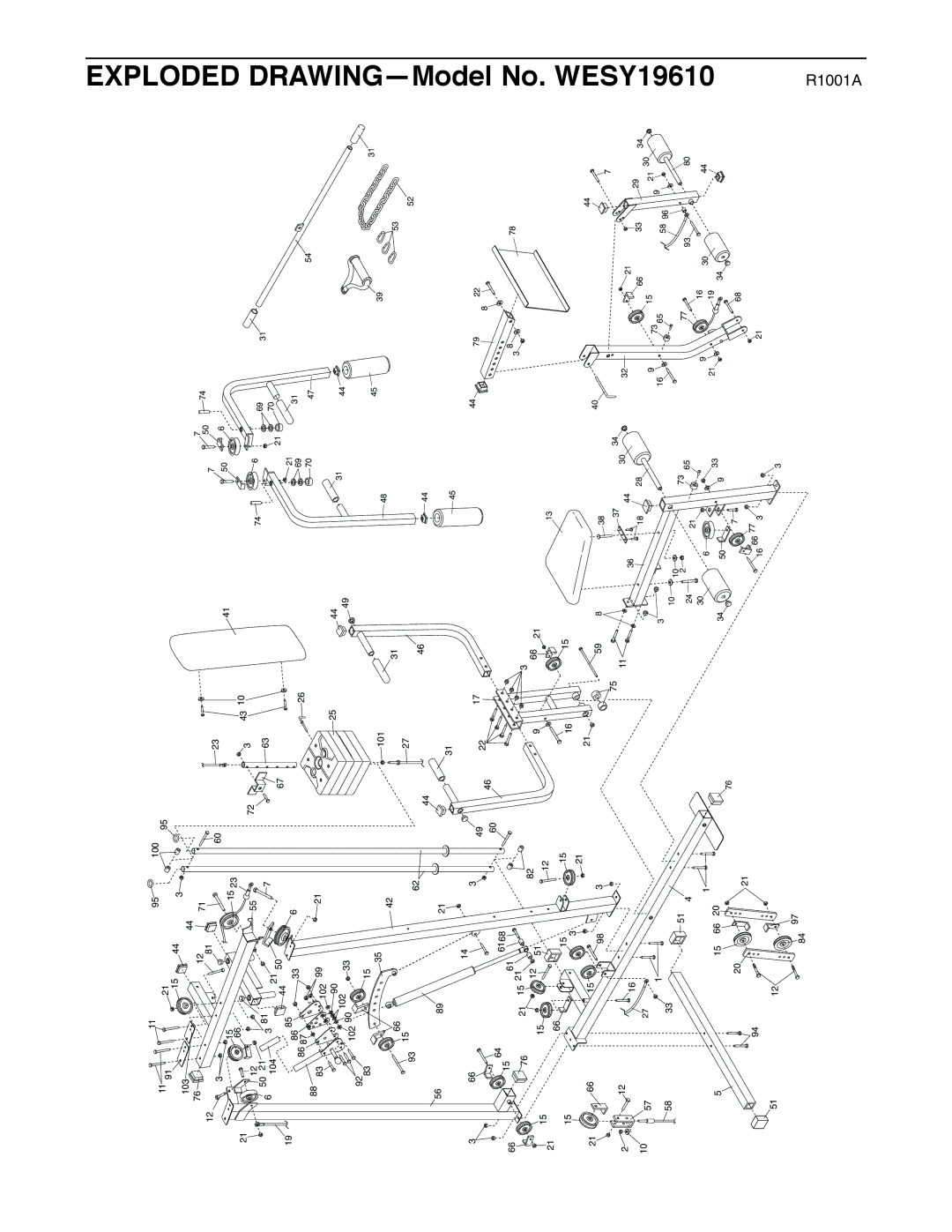 Weider WESY19610 user manual 