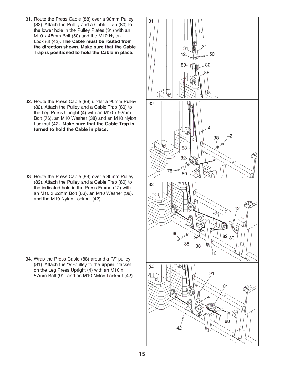 Weider WESY26331 user manual 