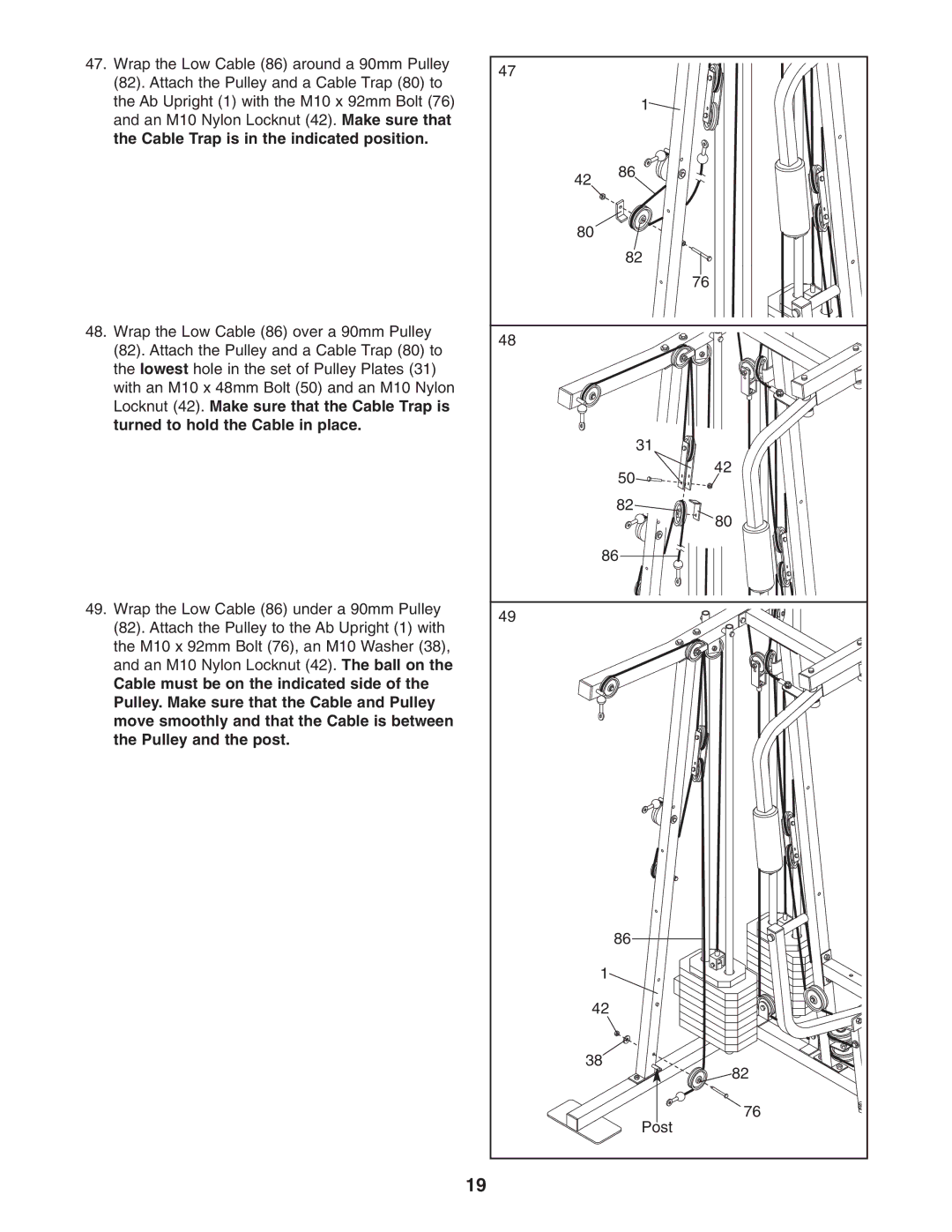 Weider WESY26331 user manual Post 