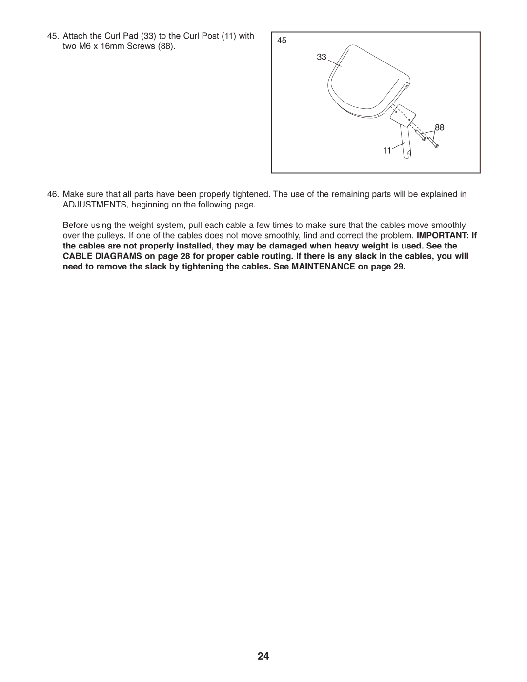 Weider WESY2916.0 user manual 