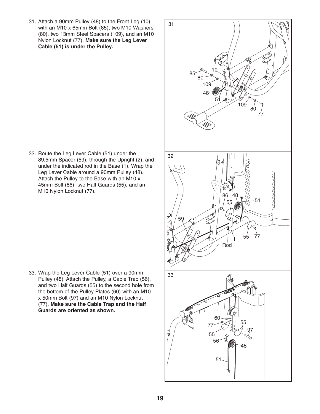 Weider WESY2916.1 user manual 