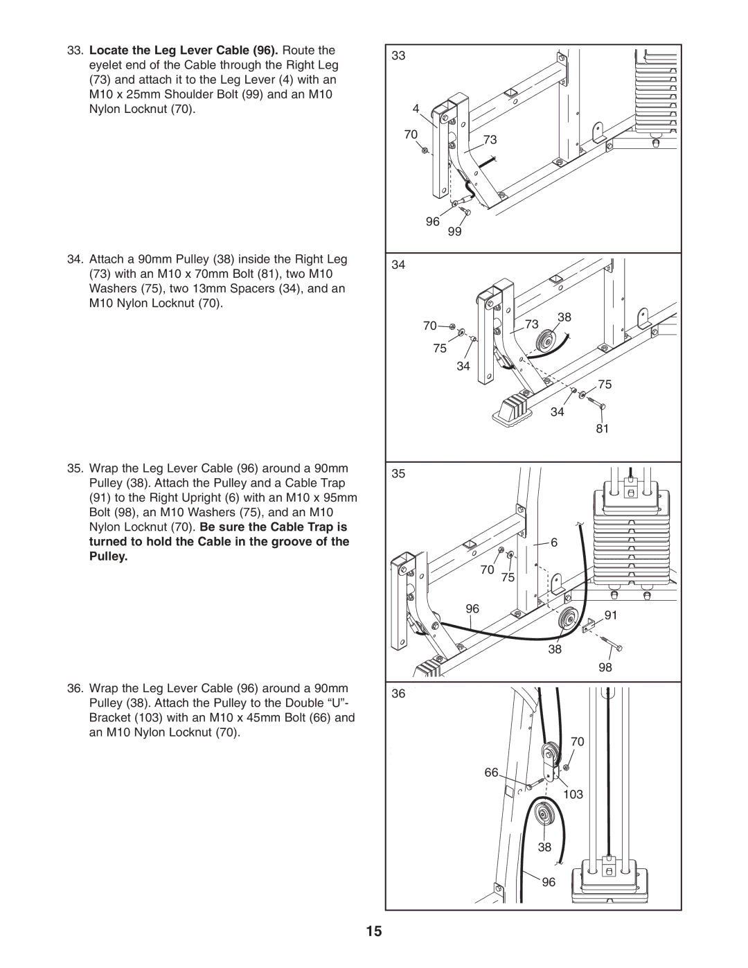 Weider WESY29521 user manual 