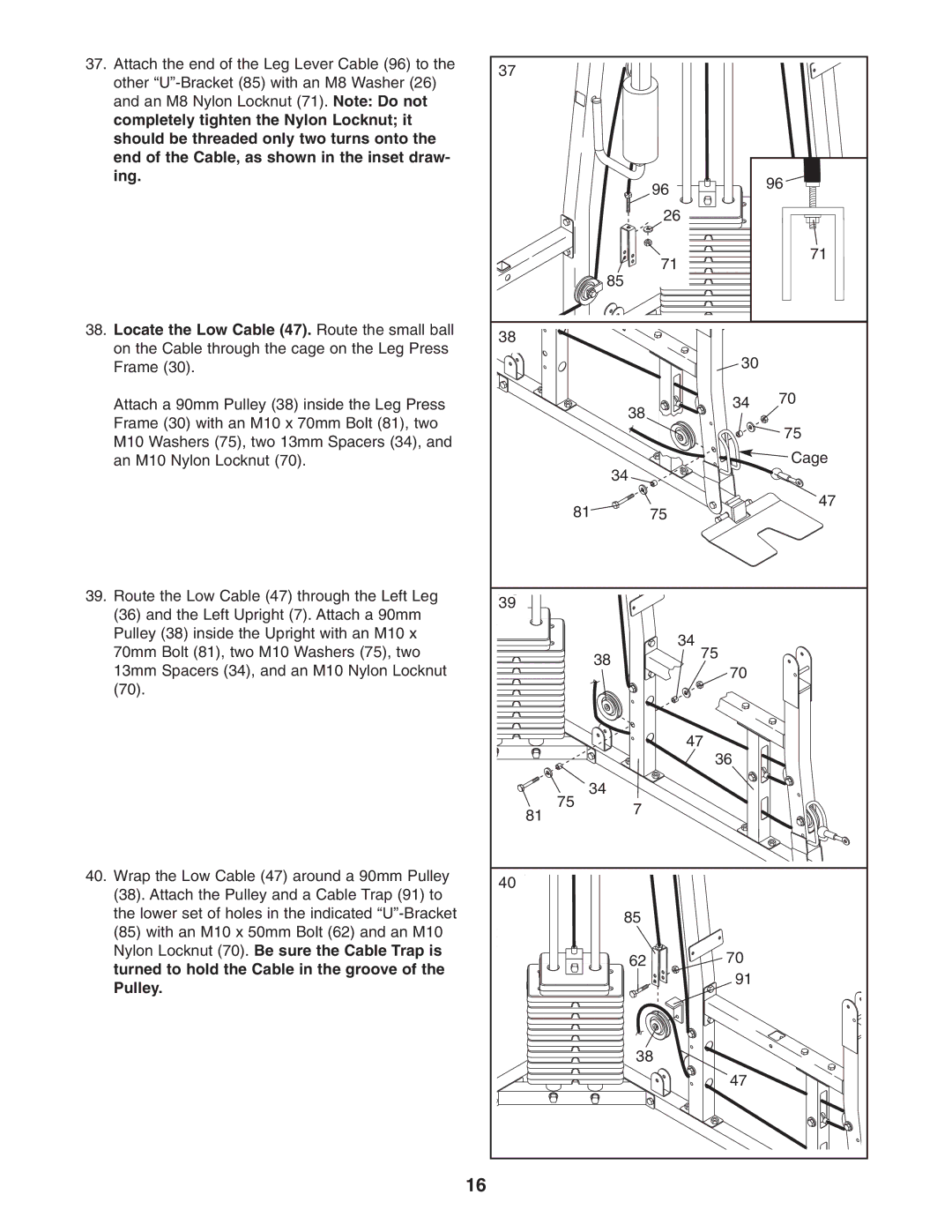 Weider WESY29521 user manual 