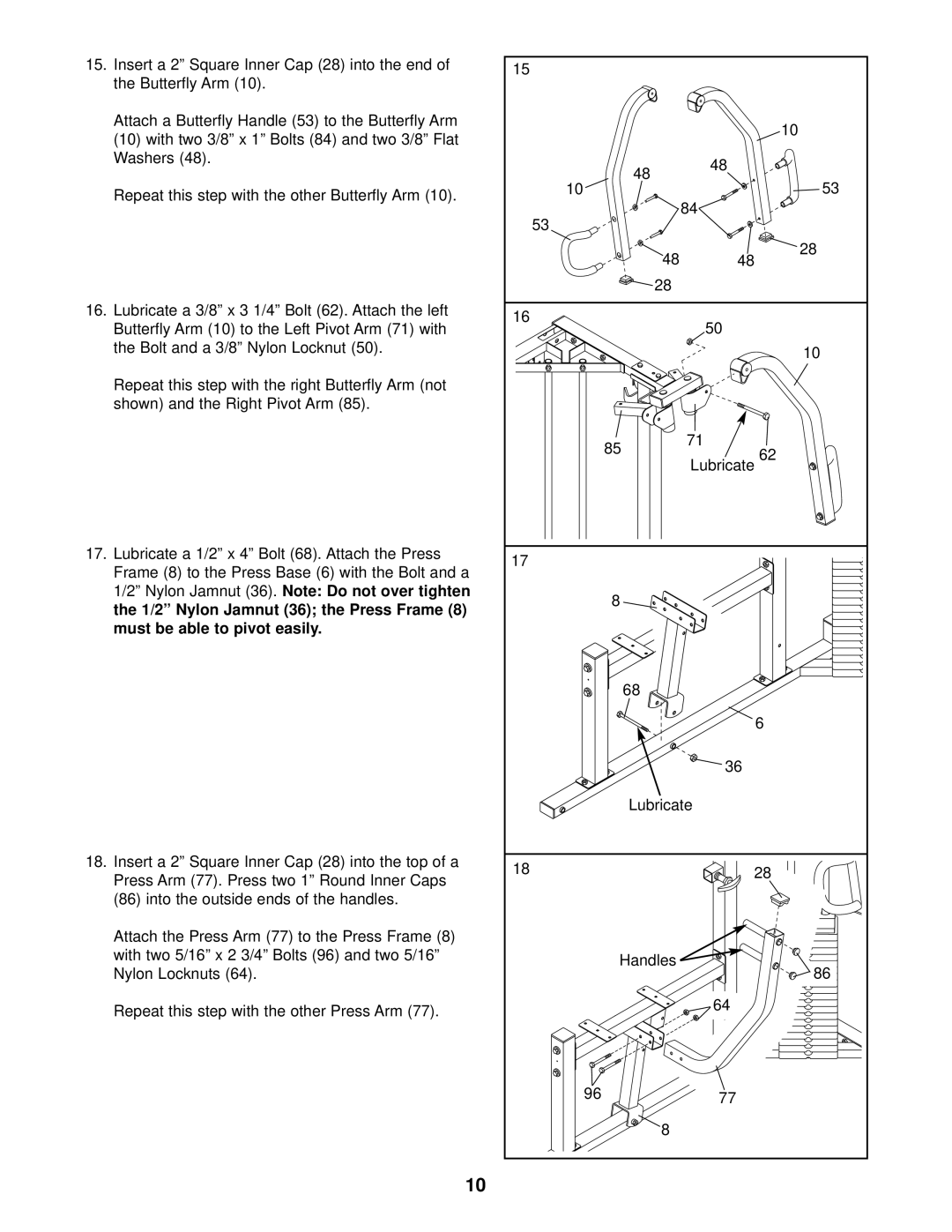 Weider WESY37531 user manual 