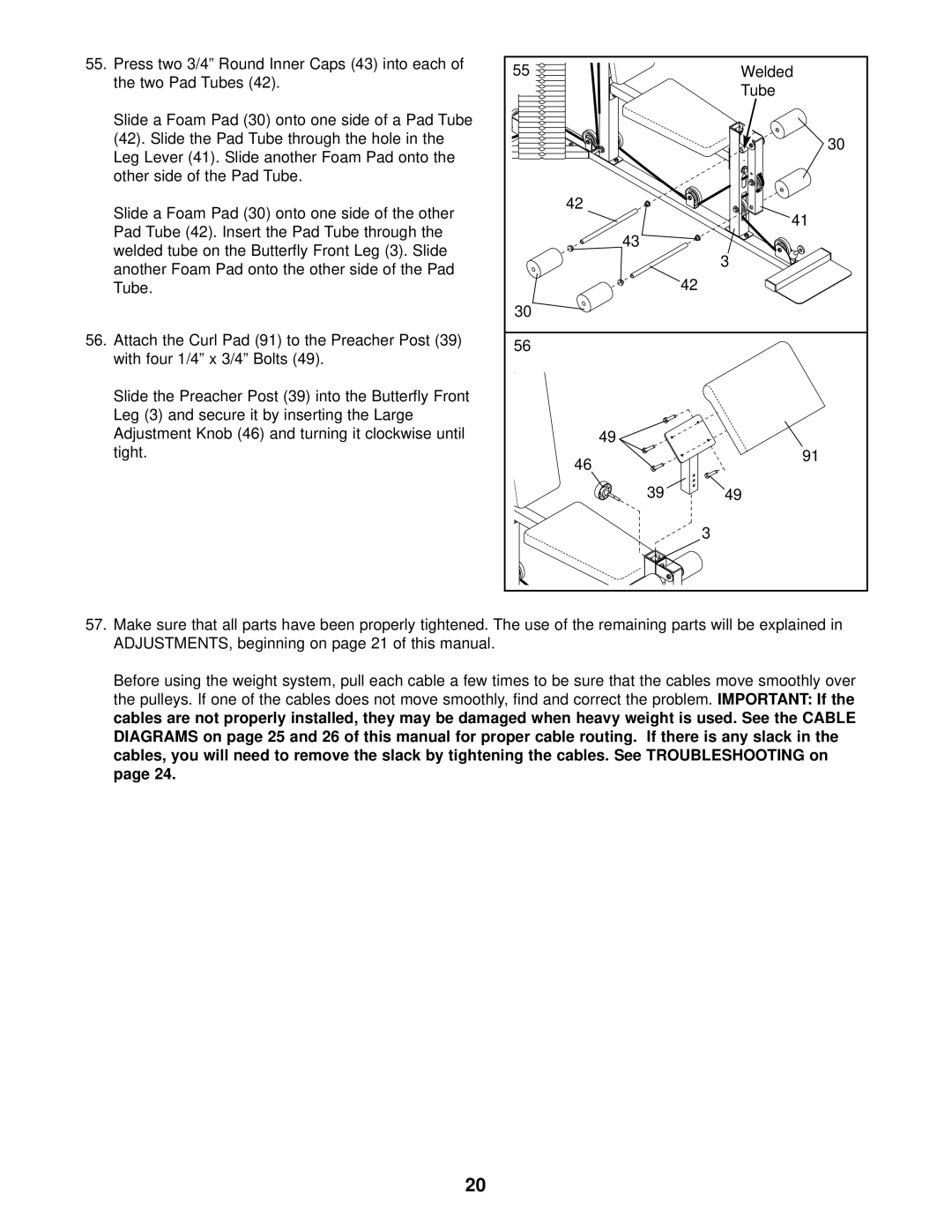 Weider WESY37531 user manual 