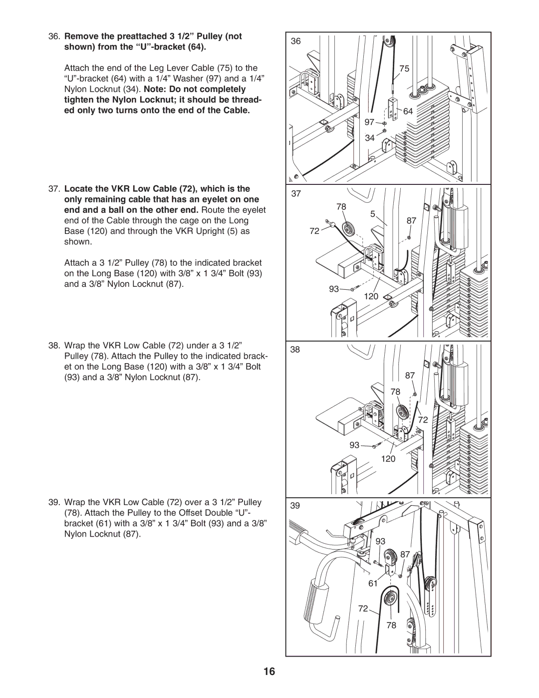 Weider WESY38320 user manual 