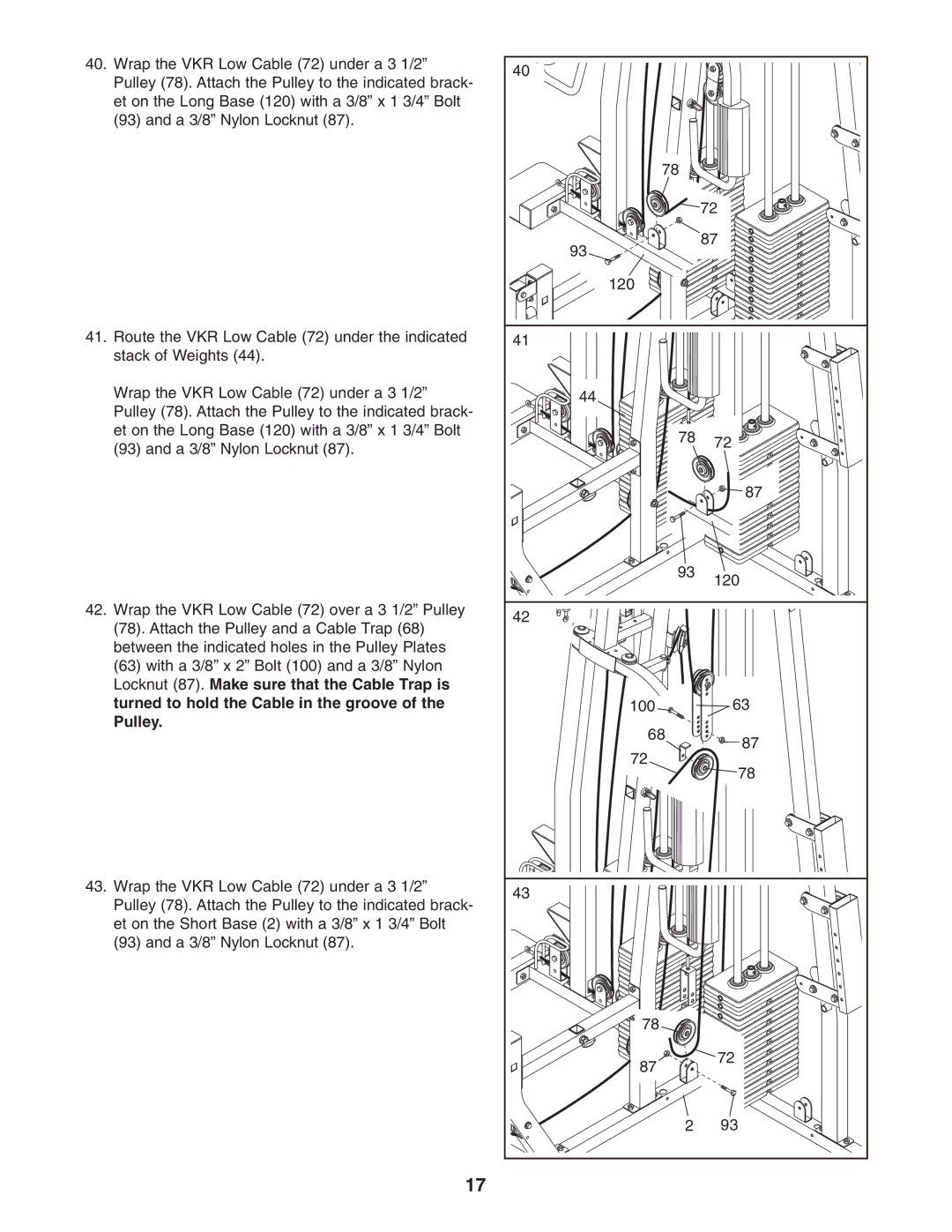 Weider WESY38320 user manual 