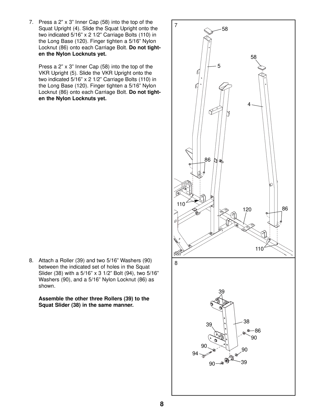 Weider WESY38321 user manual 110 120 