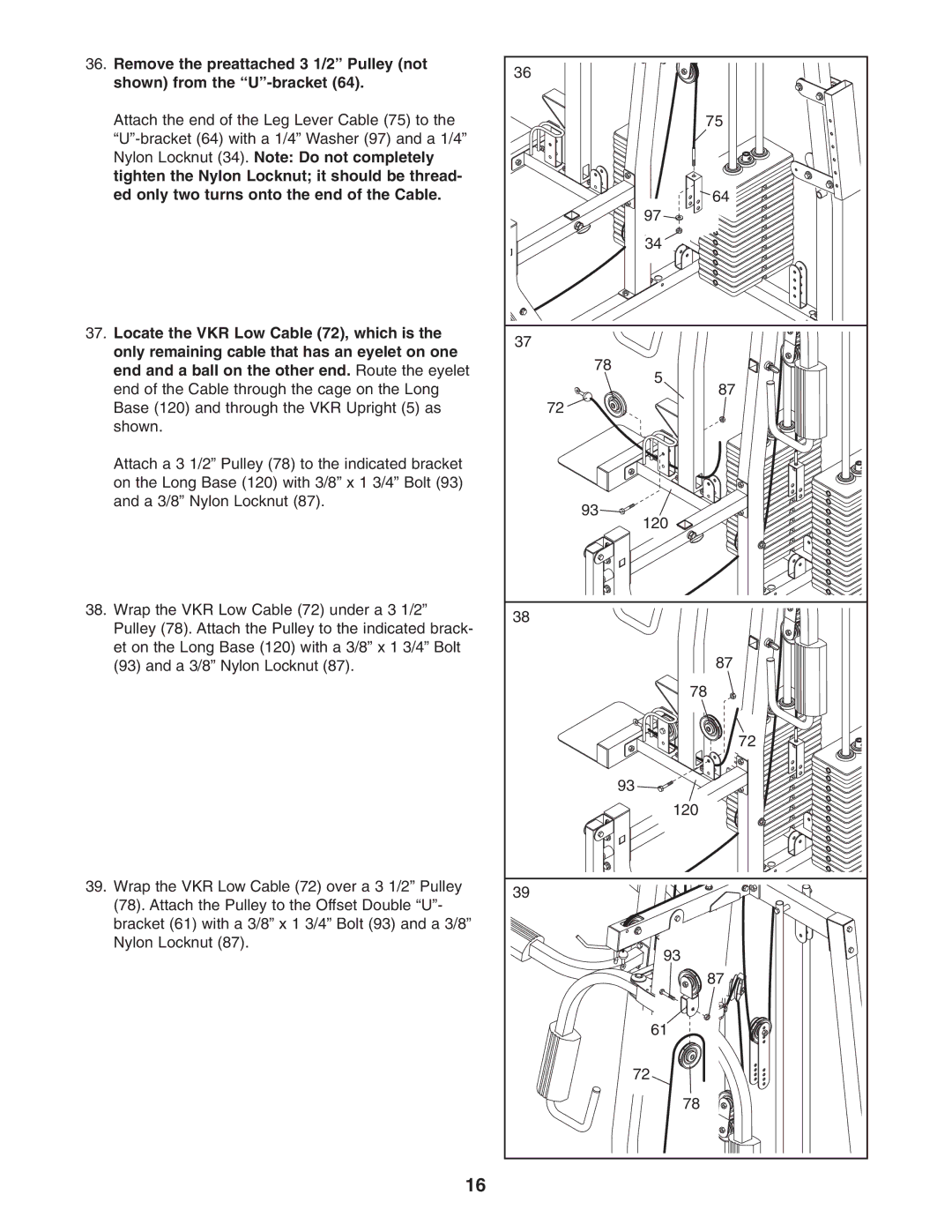 Weider WESY38322 user manual 