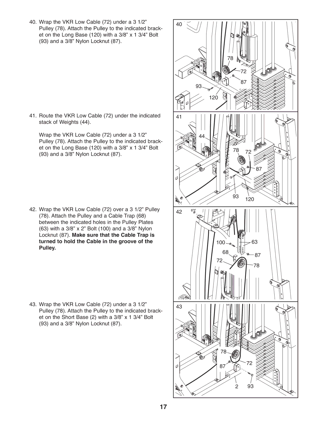 Weider WESY38322 user manual 