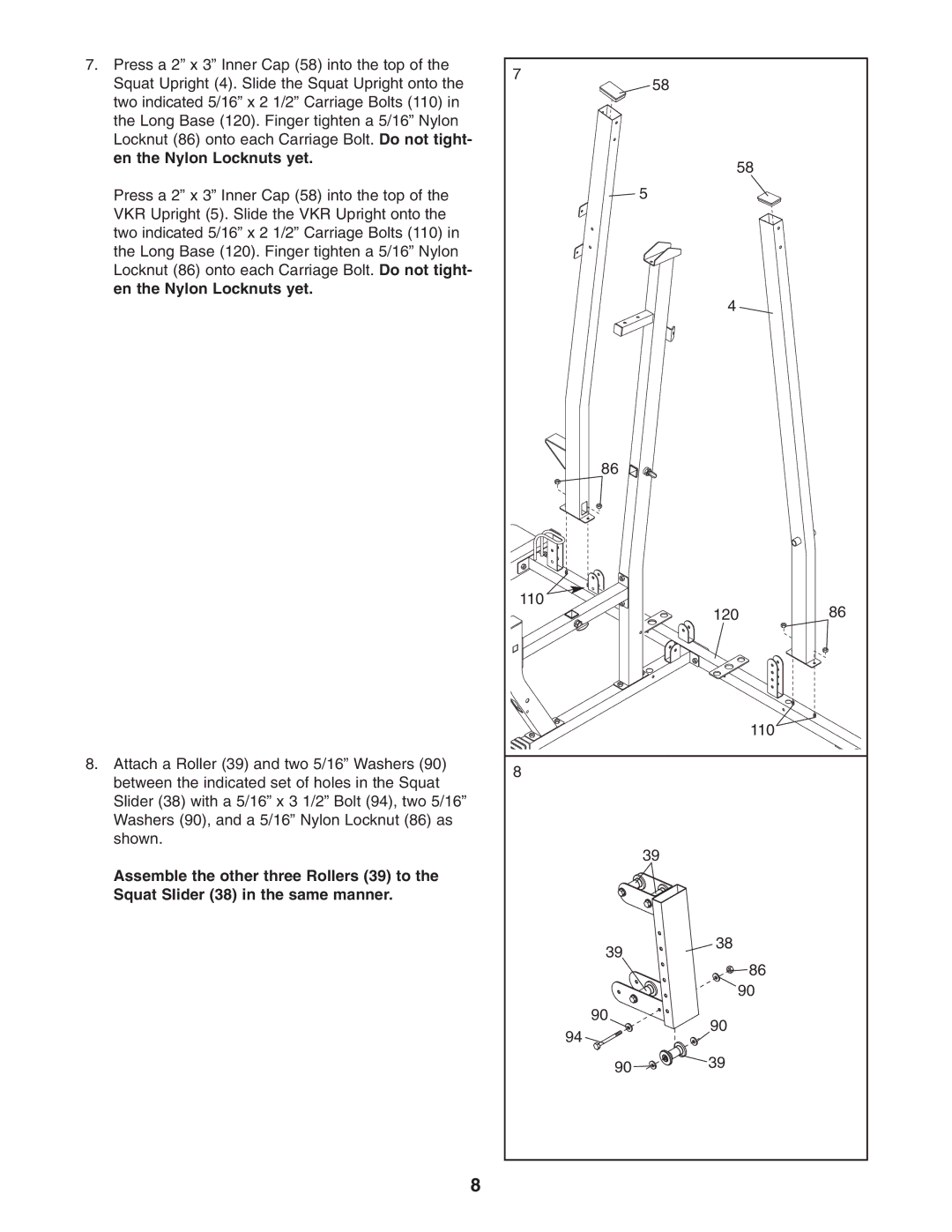 Weider WESY38322 user manual 110 120 