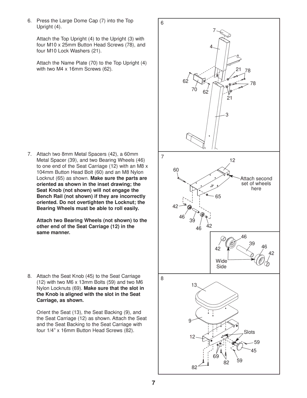 Weider WESY38730 user manual 