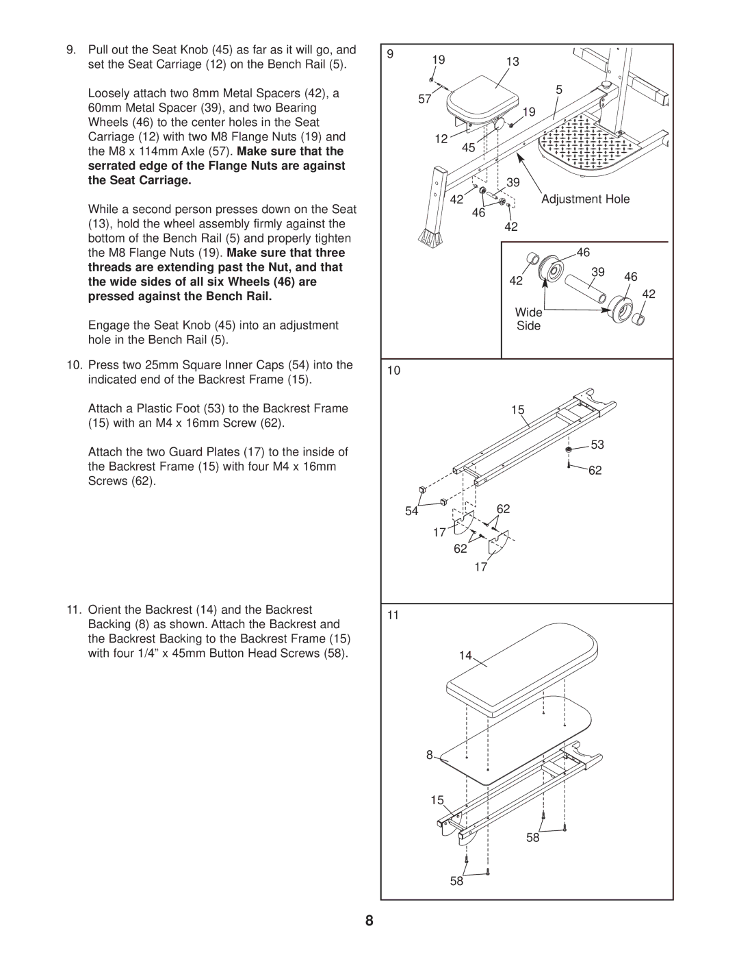 Weider WESY38730 user manual 