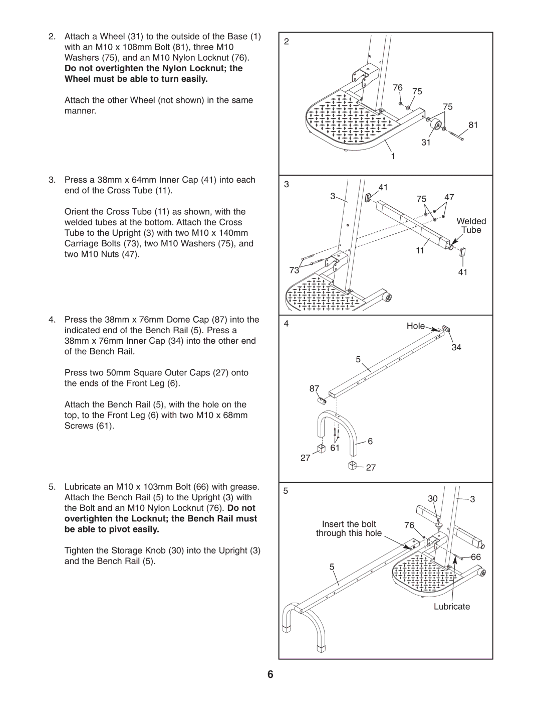 Weider WESY3873.2 user manual 