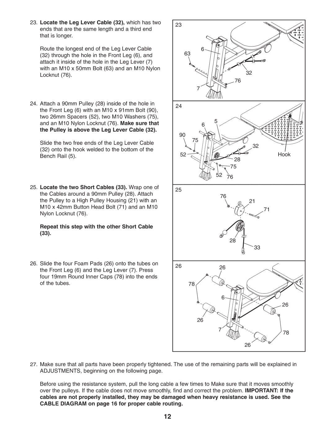 Weider WESY3924.2 user manual 