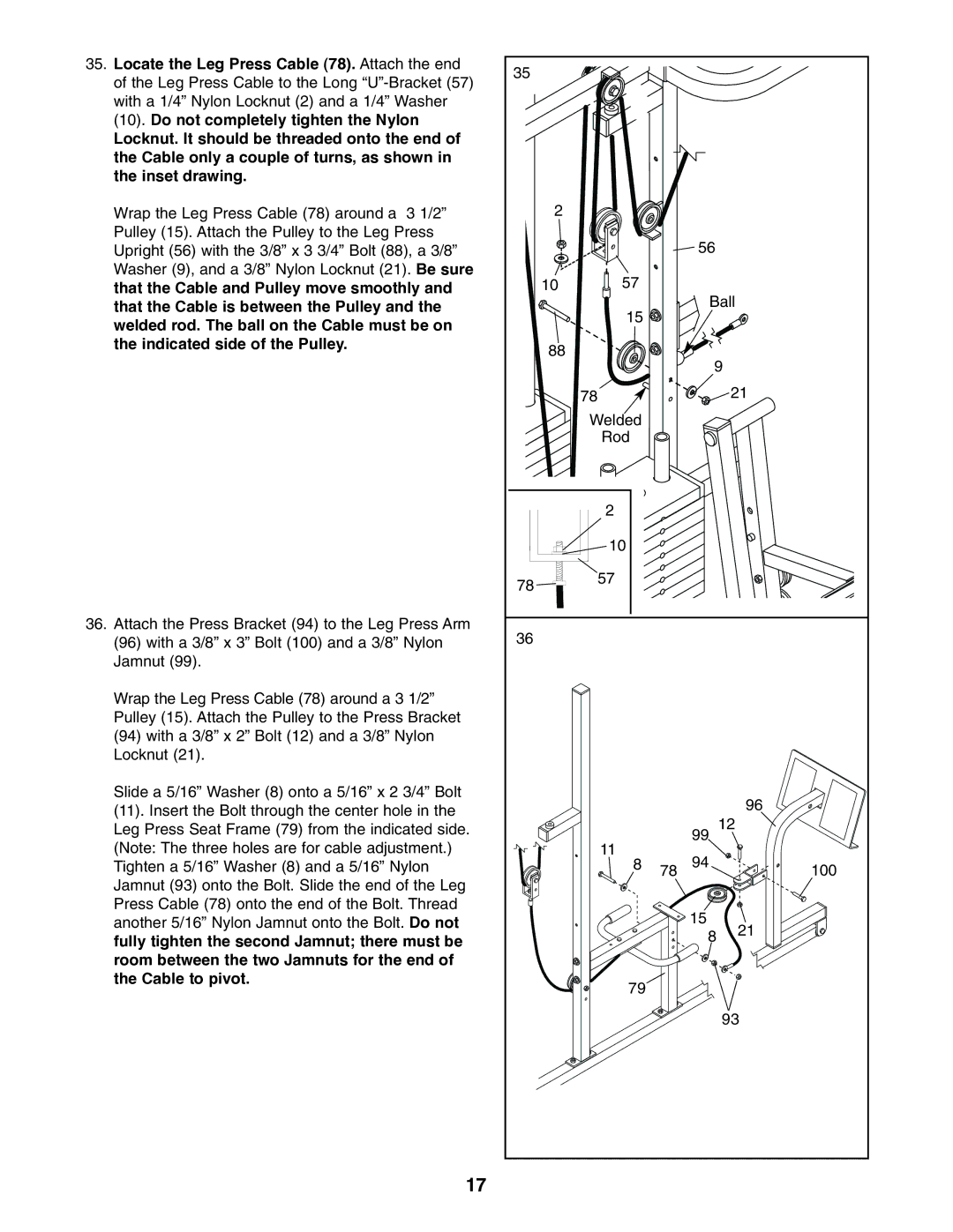 Weider WESY39310 user manual 