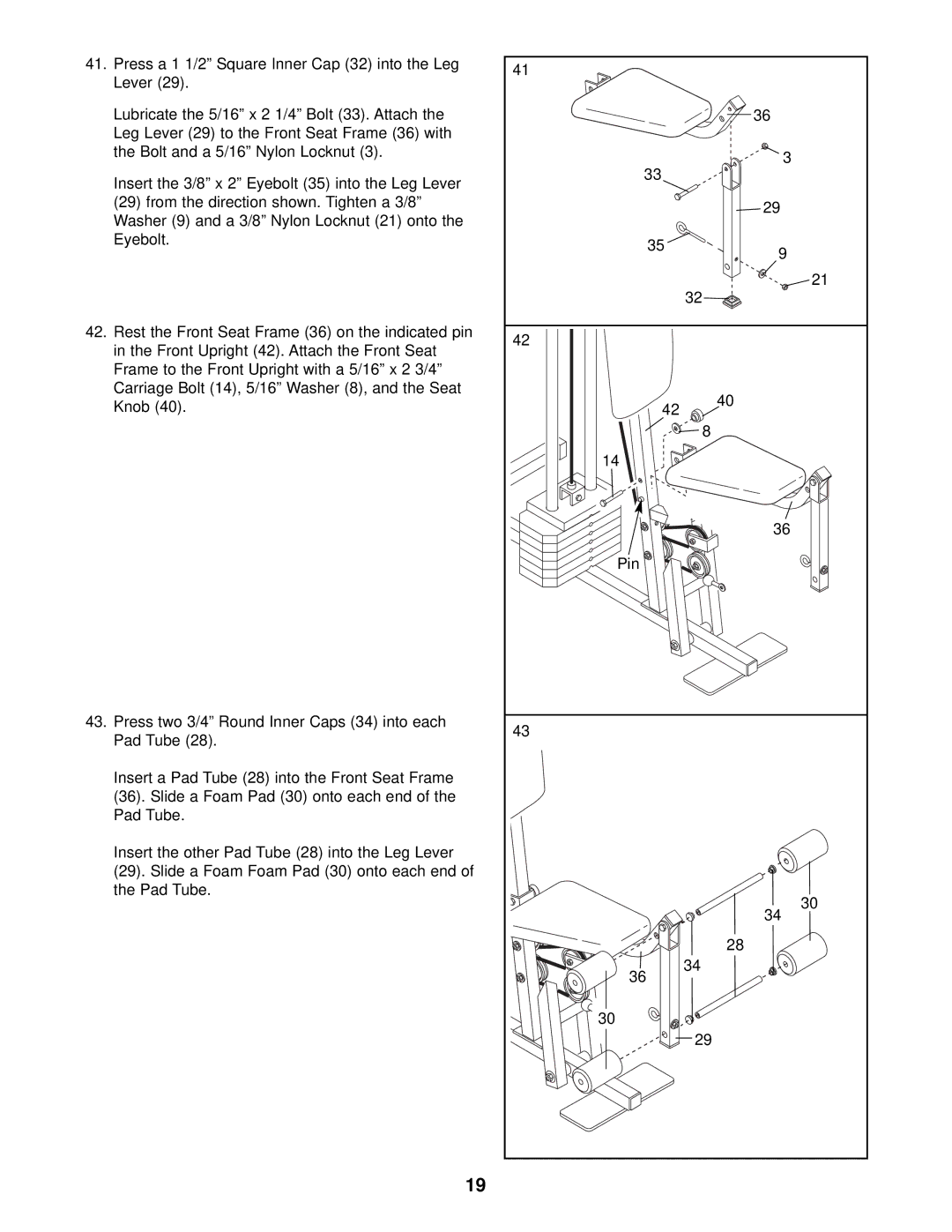 Weider WESY39311 user manual 