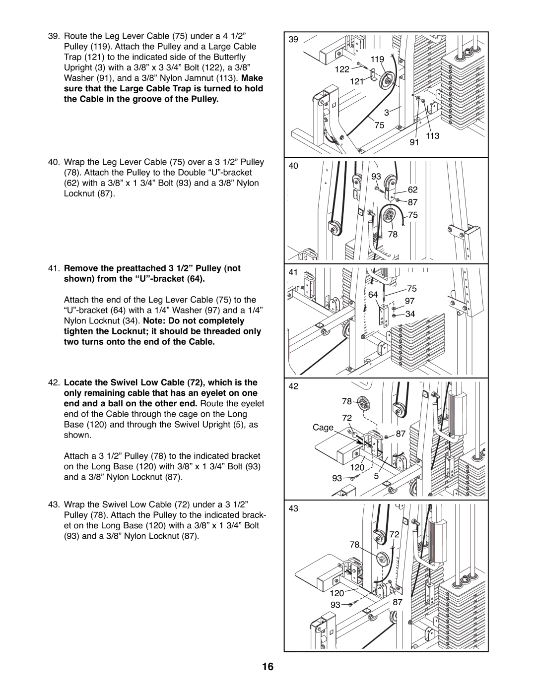 Weider WESY39522 user manual 