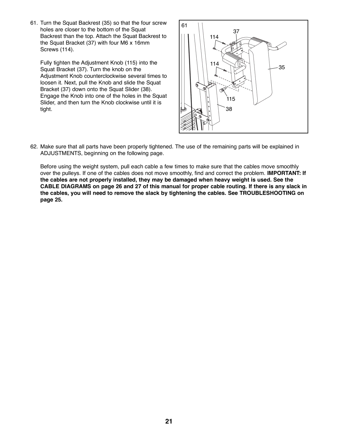 Weider WESY39523 user manual 