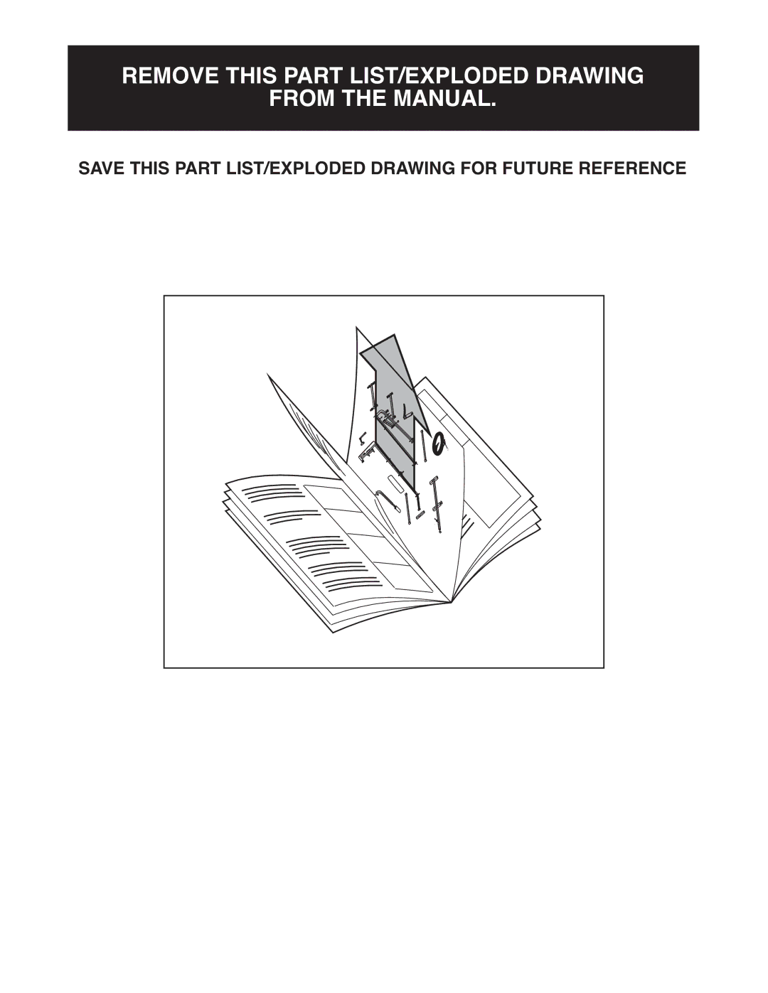 Weider WESY39523 user manual Remove this Part LIST/EXPLODED Drawing From the Manual 