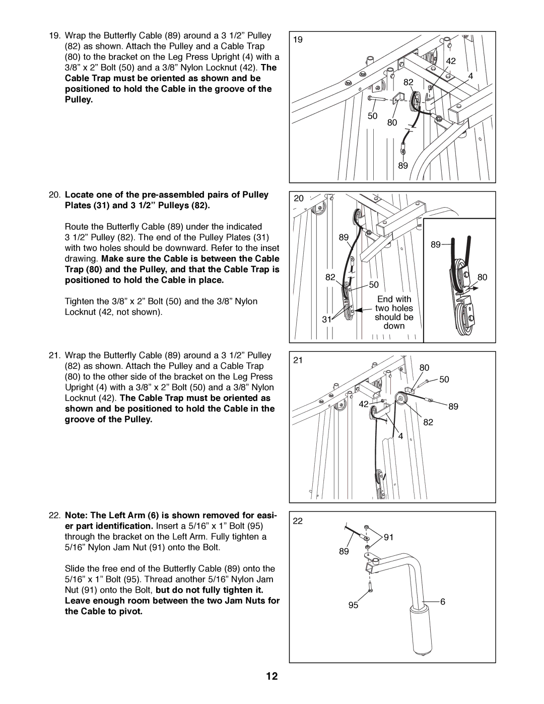 Weider WESY41080 manual 