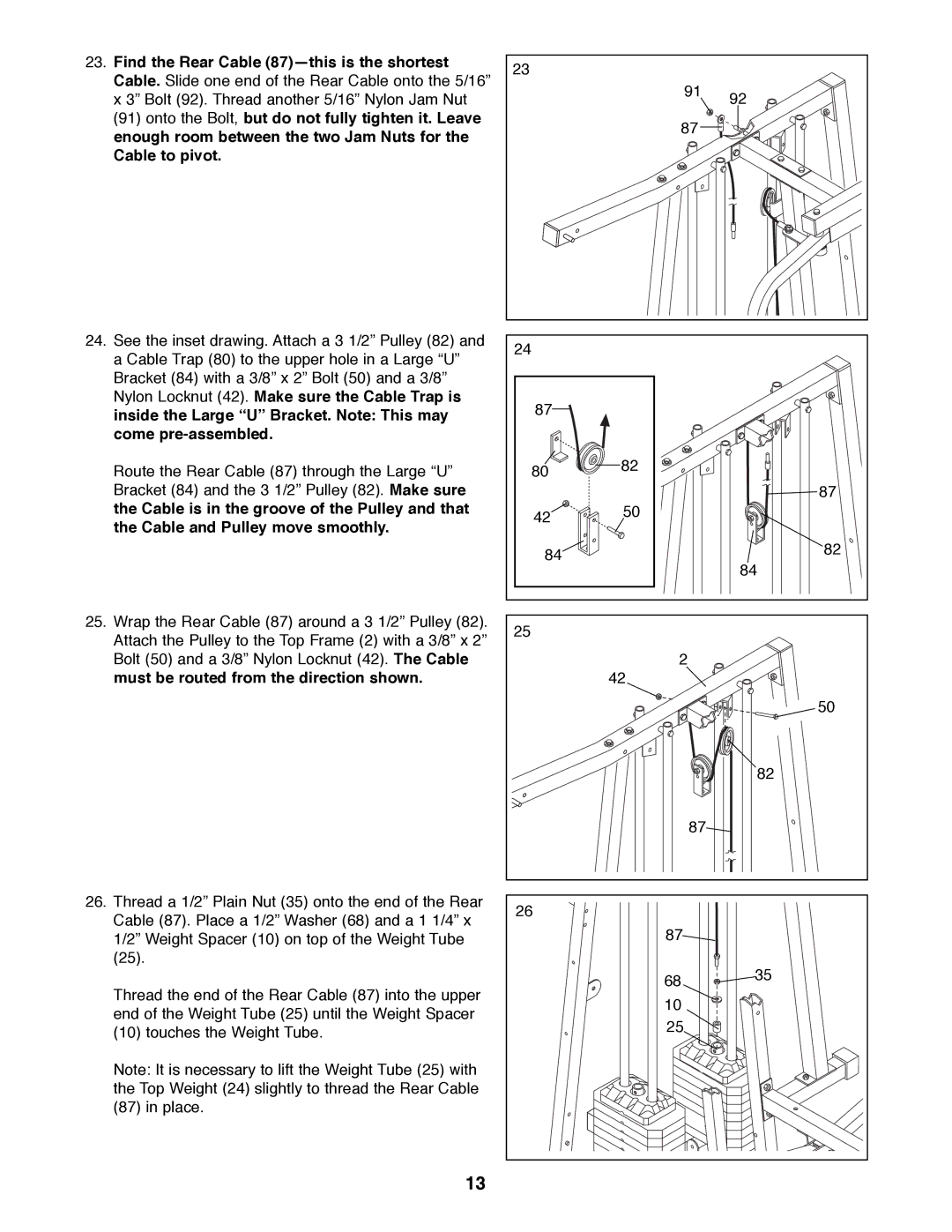 Weider WESY41080 manual 