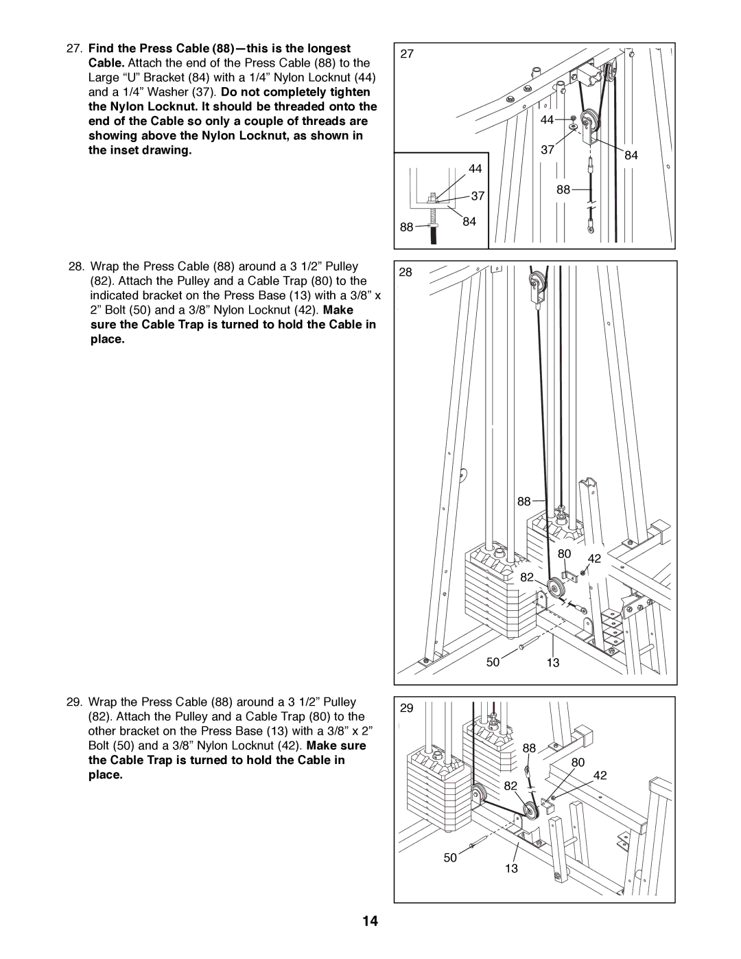 Weider WESY41080 manual 