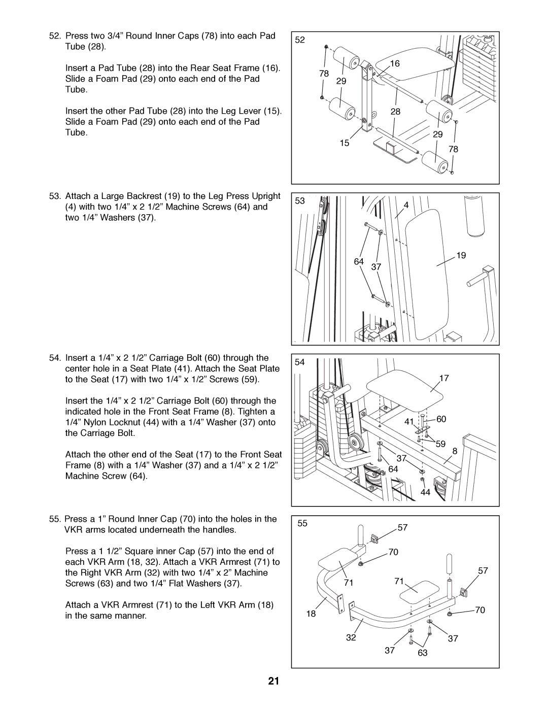 Weider WESY41080 manual 