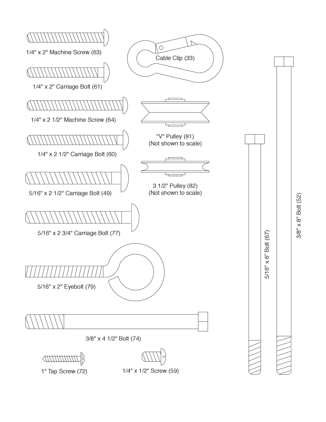 Weider WESY41080 manual X 8 Bolt 