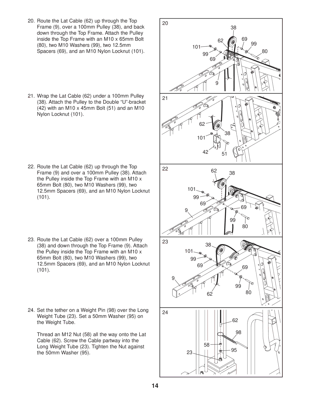 Weider WESY47330 user manual 