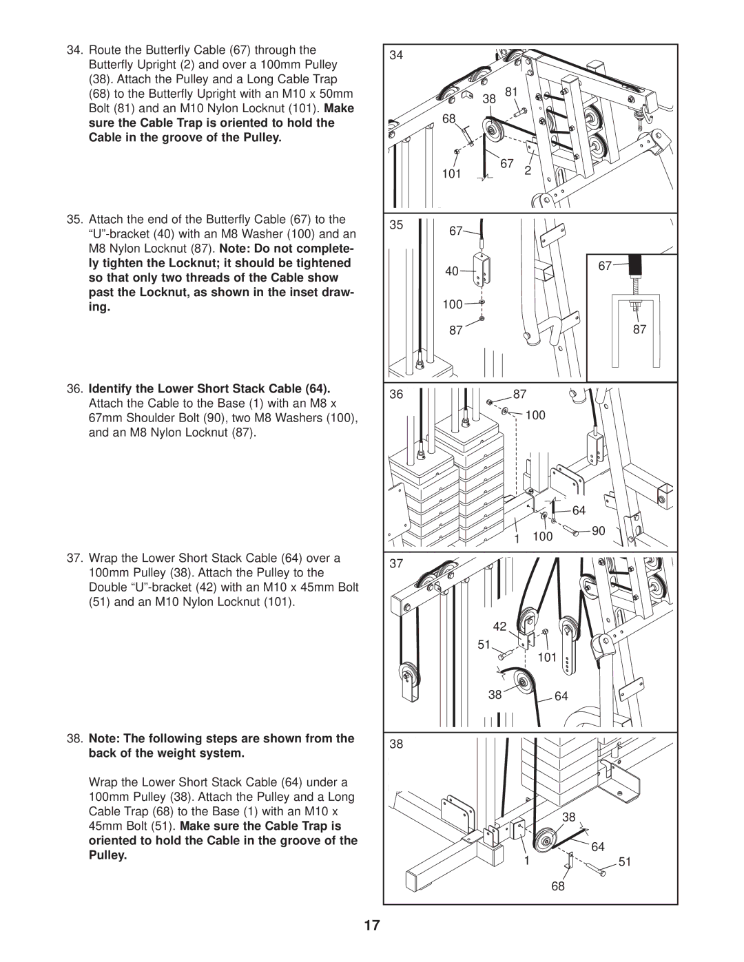 Weider WESY47330 user manual 