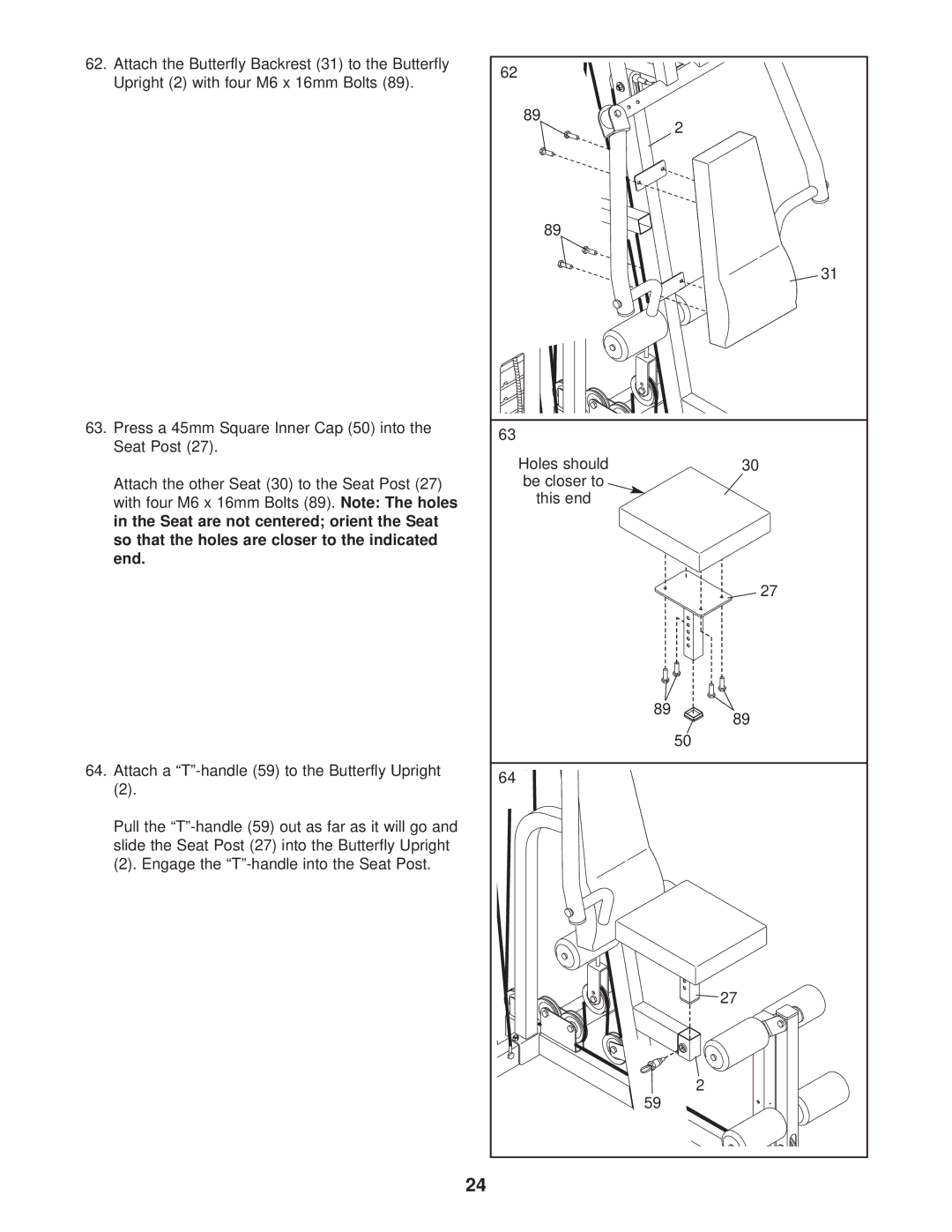 Weider WESY47330 user manual 