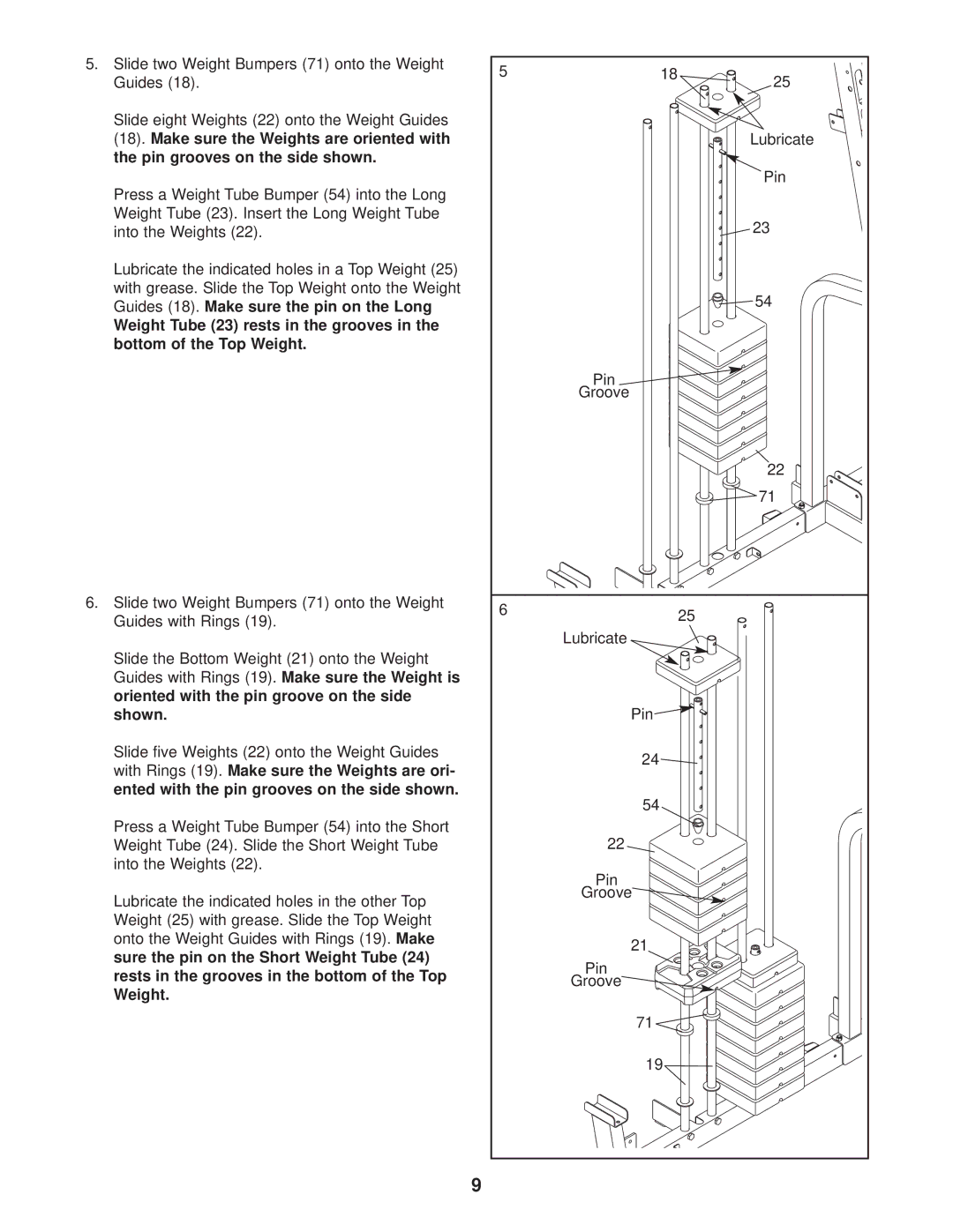 Weider WESY47330 user manual 