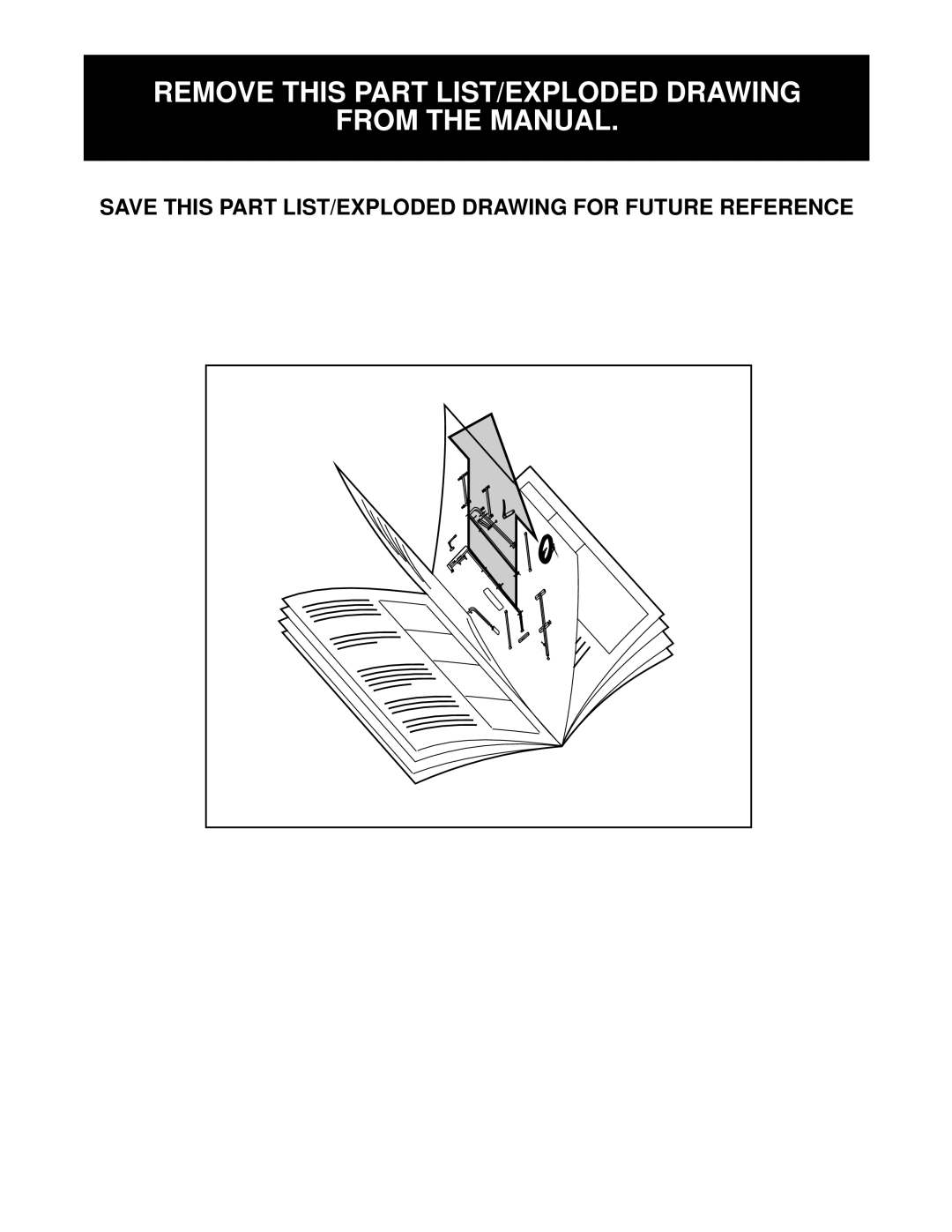 Weider WESY49201 user manual Save this Part LIST/EXPLODED Drawing for Future Reference 